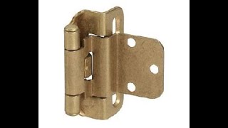 Amerock AMCMR7565 BB 100 Pair per box Self Closing Partial Wrap Hinge Pair 3 8 Inset Burnished B [upl. by Donni]