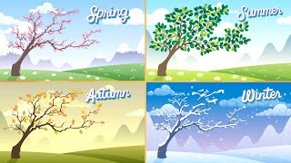 The Seasons Songs for Children  Four Seasons  Preschool Kindergarten  Kids Songs  Learn English [upl. by Ayhdnas]