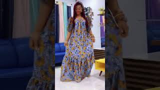 TRÈS BELLE TENUE AFRICAINE DE ROBE LONGUE MOYENNE 2024 WAXPAGNE AFRICAN CASUAL DRESS ANKARA GOWN 24 [upl. by Aicener31]