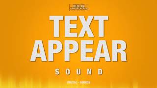 Text appear SOUND EFFECT  Text forming on Screen SOUNDS Text Appearance Teleport SFX [upl. by Ahsieyt]