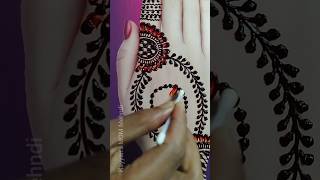 Very Easy Simple Beautiful Arabic Cotton Bud Mehndi Design shorts mehndi [upl. by Moser]