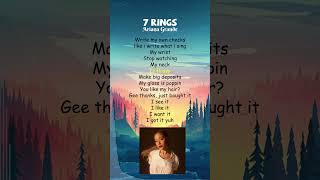 Ariana Grande  7 rings Lyrics shorts [upl. by Yrrab]