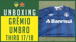 UNBOXING CAMISA GRÊMIO UMBRO THIRD 20172018  MANTO DO CAMPEÃO DA LIBERTADORES 🏆 [upl. by Ariamo]