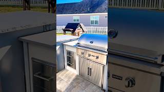 Modern Concrete Outdoor Kitchen –ULTIMATE al fresco style 🏡🔥 [upl. by Ative]