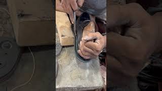 Bally shoe repair resoling restoration transformation asmr diy handmade repair leathercraft [upl. by Slemmer]