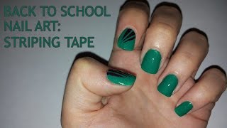 Back To School Nail Art Striping Tape [upl. by Nylzor832]