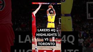 Lakers 4th quarter highlights vs Toronto Raptors [upl. by Omocaig]