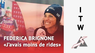 Federica Brignone quotJe suis très fièrequot [upl. by Notniw]