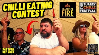 CHILI EATING CONTEST 🌶 Spicy Pepper Eating Extravaganza SURREY CHILLI FESTIVAL Day 1  Sept 2023 [upl. by Ij]