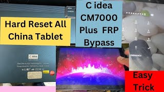 How to Hard Reset Cidea Tablet  Hard Reset FRP Any Chinese Android Tablet  Umt Tool by CM700 plus [upl. by Anama]