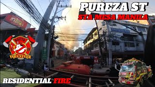 FIRE ALARM AT 1070 PUREZA ST STA MESA MANILA  1ST ALARM  223202 RECTO ENGINE [upl. by Viva306]