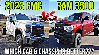 2023 GMC Sierra 3500 VS RAM 3500 Cab amp Chassis Comparison Who Makes The Best Commercial Truck [upl. by Urita815]