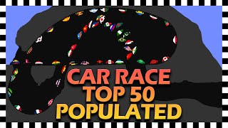 Car Race  Country Cars  Top 50 Populated Countries 2020  Algodoo [upl. by Eiznek]