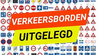 Alle verkeersborden uitgelegd  ezelsbruggetjes GEGARANDEERD op theorieexamen [upl. by Schwartz930]