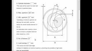 Iris Calculator  Design mechanical iris diaphragm apertures [upl. by Ahsyekal782]