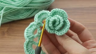 Wow Amazing💯👌 you wont believe I did this  Very easy crochet rose motif making for beginners [upl. by Nyraa551]