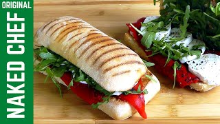 GRILLED PANINI SANDWICH  Cheese Ham Tomato  Perfect toasted recipe [upl. by Idram218]