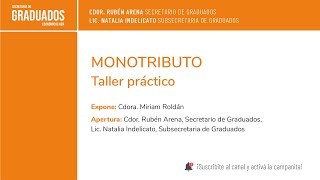 Monotributo Taller Práctico  Económicas UBA [upl. by Zedecrem168]