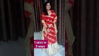 1 skirt in 3 different ways Dabbler Arpita fashion [upl. by Warthman348]