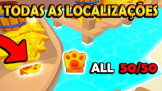 TODAS AS LOCALIZAÇÕES DAS RELIQUIAS SHINY PATA DOURADA DO PET SIMULATOR 99  ROBLOX [upl. by Graham]