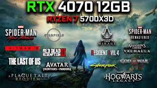 RTX 4070 12GB  Ryzen 7 5700X3D  Test In 17 Games at 1440p  2024 [upl. by Gertie488]