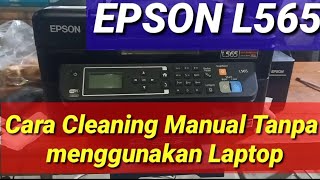 Cara cleaning manual Printer Epson L565 [upl. by Tavy975]