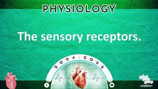 Pract 4 Sensory receptors Physiology [upl. by Nolek]