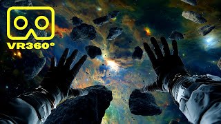 360° 3D VR Asteroid Spacewalk  Relaxing Space Experience 5 mins 8K [upl. by Lehet]