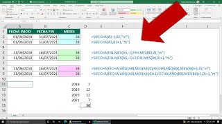 Como calcular los días transcurridos entre dos fechas en excel [upl. by Cerallua]