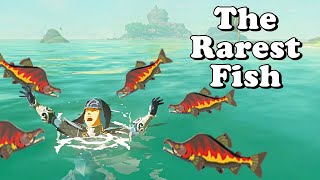 Rare Material Farming  Hearty Salmon in Zelda Breath of the Wild  BotW [upl. by Annawat]