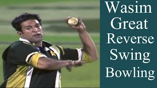 Wasim Akram Most Skillful Bowling With The Old Ball  Amazing Reverse Swing Bowling [upl. by Uyekawa]