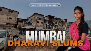 Worlds Largest Slums Dharavi Mumbai India  Walking Tour [upl. by Orr]