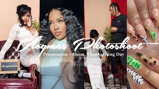 Vlog ♡ VLOGMAS PHOTOSHOOT PREPARATION THANKSGIVING DAY GLAM SHOOT DAY DISASTER  Vlogmas Day 5 [upl. by Tootsie]