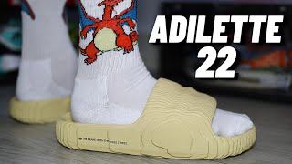 WORTH A LOOK Adidas Adilette 22 Slide On Feet Review [upl. by Puritan]