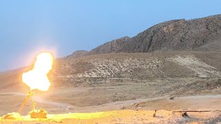 82mm mortar firing and impact on video [upl. by Champaigne]