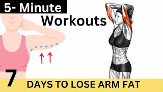 5 Minute Simple Standing Flabby Arms Workout  Lose Arm Fat [upl. by Nongim81]