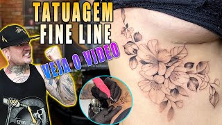 🟢Linda Tatuagem Fine Line Feminina Veja o VIDEO Completo e se Inspire [upl. by Oznerol173]