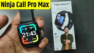 Fire Boltt Ninja Call Pro Max  fire boltt ninja call pro max unboxing and review  best smartwatch [upl. by Winebaum]