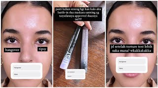 Somethinc Tipsy Lash Lift Lengthening Mascara X Hangover Voluminous Fiber Lash Smudgeproof Mascara [upl. by Dnalyram913]