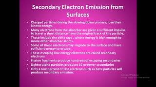 Secondary electron emission [upl. by Lolanthe]