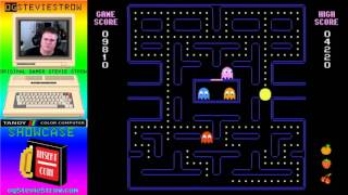 PAC MAN  1997  Nick Marentes port for the Tandy Color Computer 3 [upl. by Htebzile]