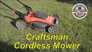 Craftsman V20 SelfPropelled Cordless Mower Repair and Review [upl. by Cahra347]