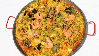 How to make Paella Delicious Spanish Rice with Seafood  Morgane Recipes [upl. by Yraht430]