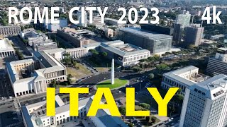 Rome City  Italy 4K By Drone 2023 [upl. by Eiuqnimod]