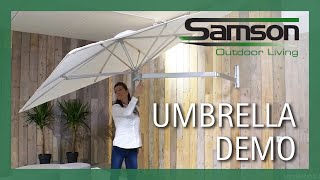 Paraflex wall mounted umbrella demonstration [upl. by Flint21]