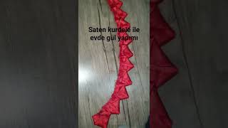 saten kurdele ile evde gül yapımı [upl. by Heydon703]