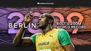 Usain Bolts 200m world record 🌎  World Athletics Championships Berlin 2009 [upl. by Barbaraanne]