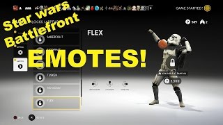 Star Wars Battlefront All Available Emotes Star Wars Gameplay [upl. by Sato]