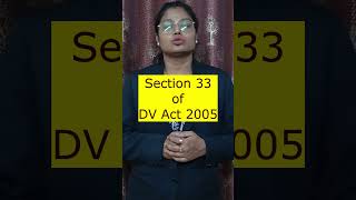 DV Act मे Section33 क्या कहता है क्या पेनलिटी मिलती है इसमें Protection Officer को [upl. by Ynnaf]