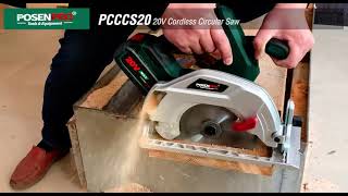 POSENPRO 20V Cordless Brushless Circular Saw [upl. by Acus41]